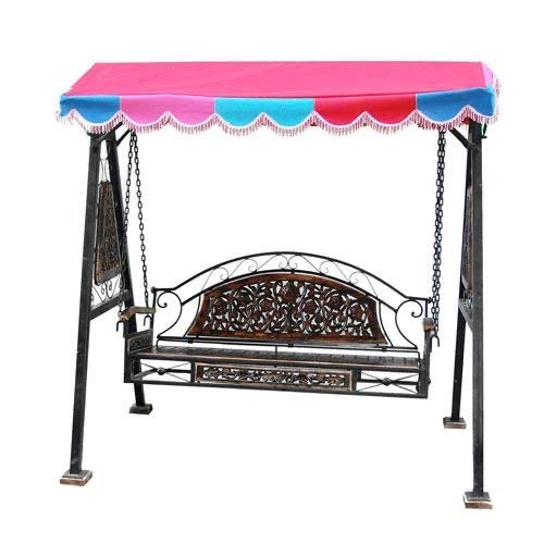 Hindoro Iron & Wooden Swings/Jhoola for Home & Garden Brown