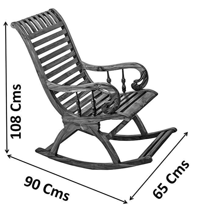 Hindoro Rocking Chair/Arm Chair/Relax Chair/Aaram Chair/Rocker Chair Sheesham Wood