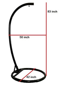 Hindoro Swing Hammock Chair for Adult Swings Jhula with Stand 120 kg Capacity (White)