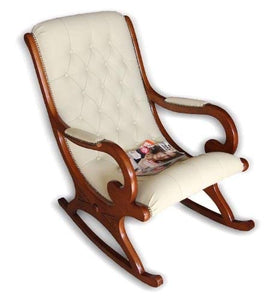 Hindoro Enterprises Rocking Chair with Cushion (Teak Wood)