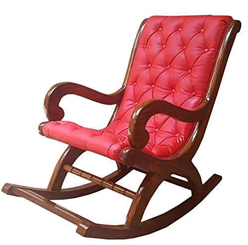 Hindoro Sheesham Wooden Rocking Chair with Cushion