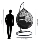 Hindoro Single Seater Swing Chair with Stand & Cushion & Hook Outdoor/Indoor/Balcony/Garden/Patio/Home Improvement